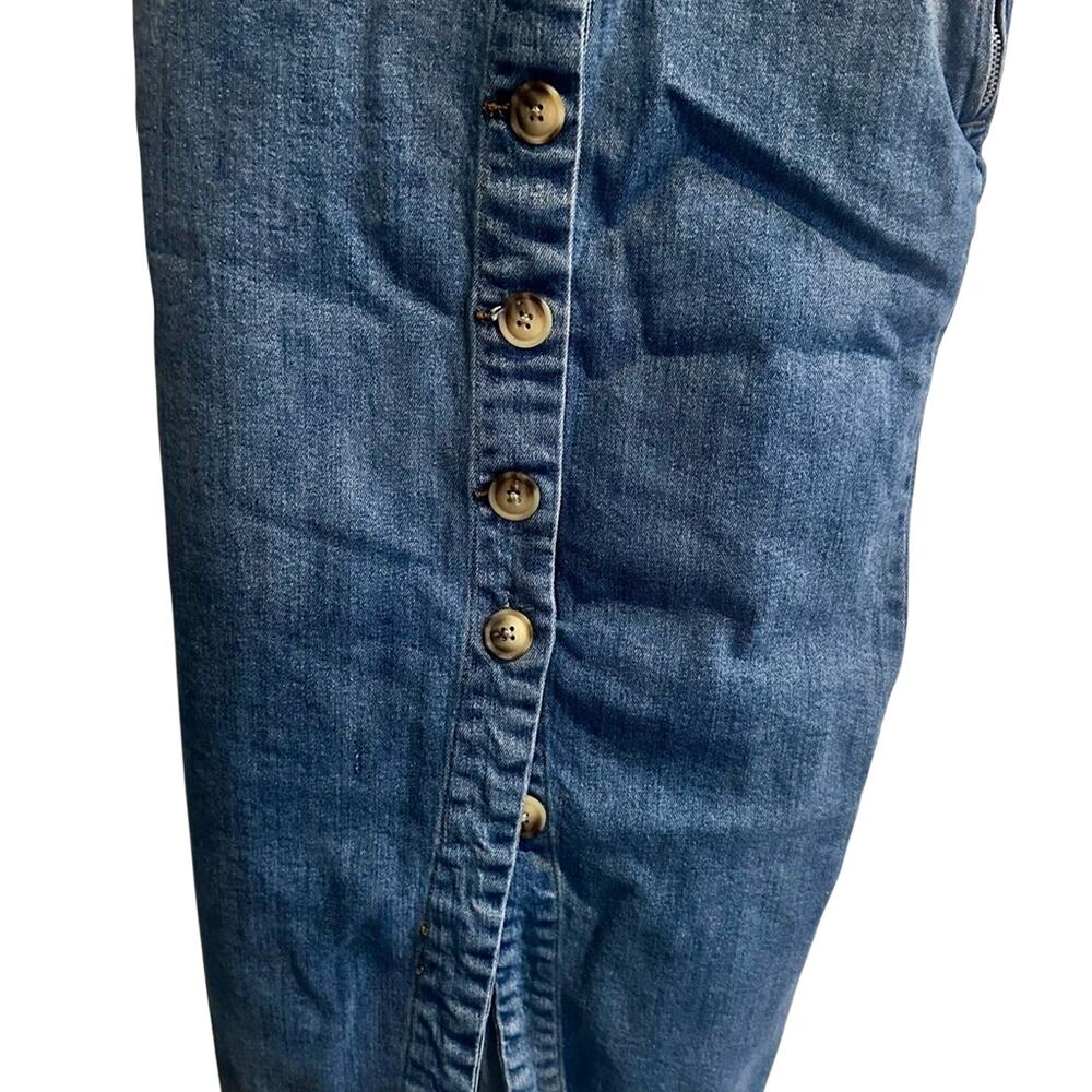 🔥Women's Blue Denim Overall Dress - Picture 9 of 12